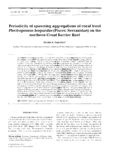 Periodicity of spawning aggregations of coral trout Plectropomus ...